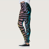Rainbow Black Stripe Zebra — Leggings voor het afd (Links)