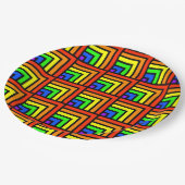 Rainbow Blacks Party Borden - set 1 Papieren Bordje (Gekanteld)