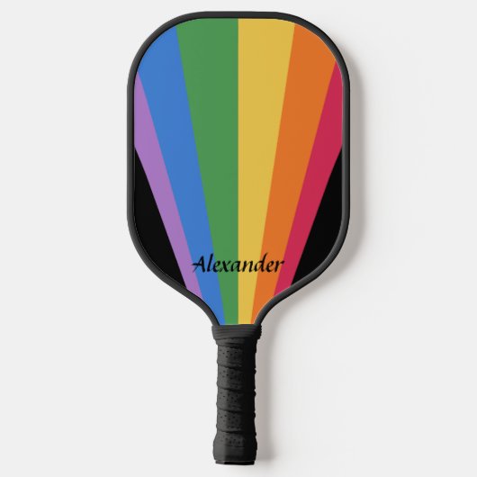 Rainbow Blast-off, speciaal op Pickleball Paddle g (Achterkant)