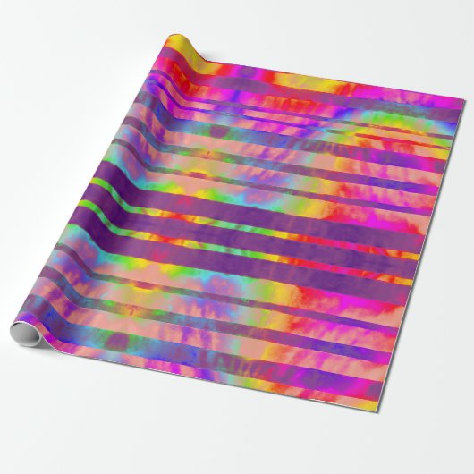 Rainbow Blast Wrapping Paper Cadeaupapier (Uitgerold)