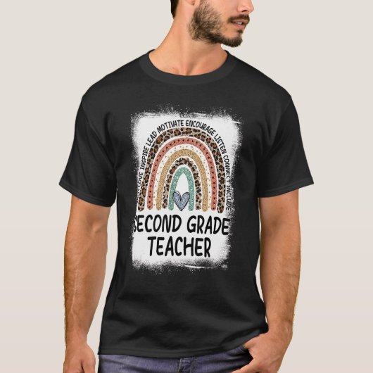 Rainbow Bleaching Teach Love Inspire Team 2e Grade T-shirt (Voorkant)