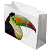 Rainbow Bled Toucan Gift Bag Large Cadeautasje (Achterkant Gekanteld)