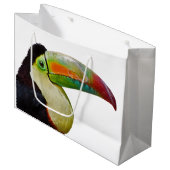 Rainbow Bled Toucan Gift Bag Large Cadeautasje (Voorkant Gekanteld)