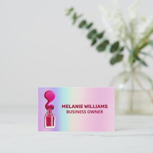 Rainbow Blend | Nagellak Gieten Visitekaartje (Staand voorkant)