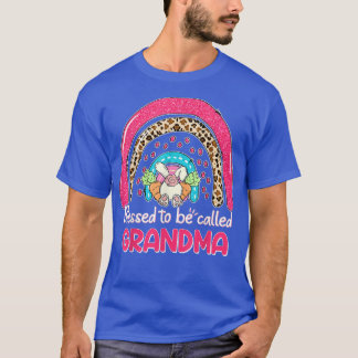 Rainbow Blessed, dames genaamd Grandma Bunny E T-shirt