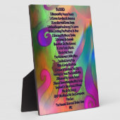 Rainbow Blessed Poem Tafelblad Plaque met Ezel Fotoplaat (Zijkant)