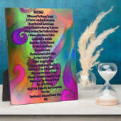 Rainbow Blessed Poem Tafelblad Plaque met Ezel Fotoplaat (Zijkant)