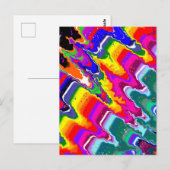 Rainbow Blip Abstracte digitale kunst Briefkaart (Voorkant / Achterkant)