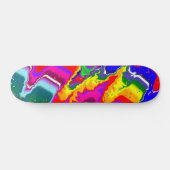 Rainbow Blip Color Burst Fluid Art Persoonlijk Skateboard (Horizontaal)