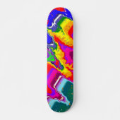 Rainbow Blip Color Burst Fluid Art Persoonlijk Skateboard (Voorkant)