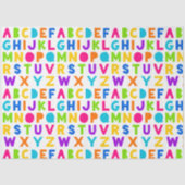 Rainbow Block Letter Alphabet Tissue Paper Tissuepapier (Voorkant)