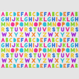 Rainbow Block Letter Alphabet Tissue Paper Tissuepapier