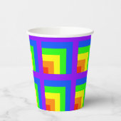 Rainbow Block Party Cups - set 3 Papieren Bekers (Links)