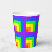 Rainbow Block Party Cups - set 3 Papieren Bekers (Rechts)