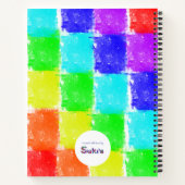 Rainbow Blocks Kindnaam 1ste kalligrafie Notitieboek (Achterkant)