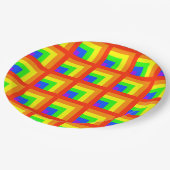 Rainbow Blocks Party Borden - set 2 Papieren Bordje (Gekanteld)