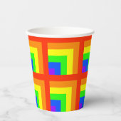 Rainbow Blocks Party Cups - set 2 Papieren Bekers (Voorkant)