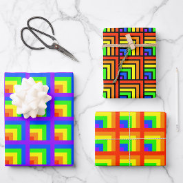 Rainbow Blocks Wrapping Paper Set