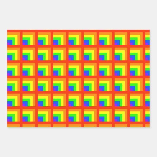 Rainbow Blocks Wrapping Paper Set (Voorkant 3)