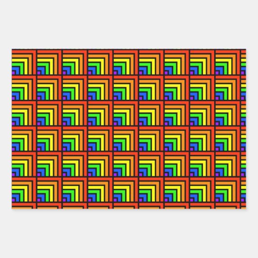 Rainbow Blocks Wrapping Paper Set (Voorkant 2)
