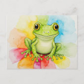 Rainbow Bloom Frog Briefkaart voor Postcrossing (Voorkant)
