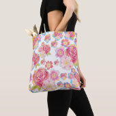 Rainbow Bloom Garden Vibrant Floral Fantasy Tote Bag (Dichtbij)