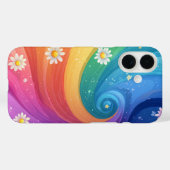 Rainbow Bloom Swirl Telefoonhoesje Case-Mate iPhone Case (Achterkant (horizontaal))