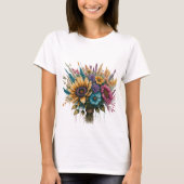 "Rainbow Blooms Bouquet" T-shirt (Voorkant)