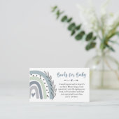 Rainbow Blue Books For Baby Insert Card Informatiekaartje (Staand voorkant)