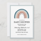 Rainbow Blue Boy Baby shower Kaart (Voorkant)