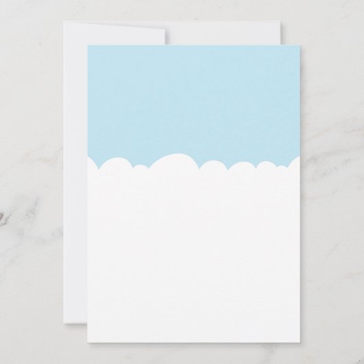 Rainbow Blue Boy Neutral Baby shower Invitation Kaart (Achterkant)