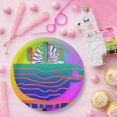 Rainbow Blue Cup Saucer Party Cocktail Papieren Bordje (Feest)