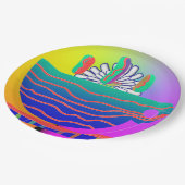 Rainbow Blue Cup Saucer Party Cocktail Papieren Bordje (Gekanteld)