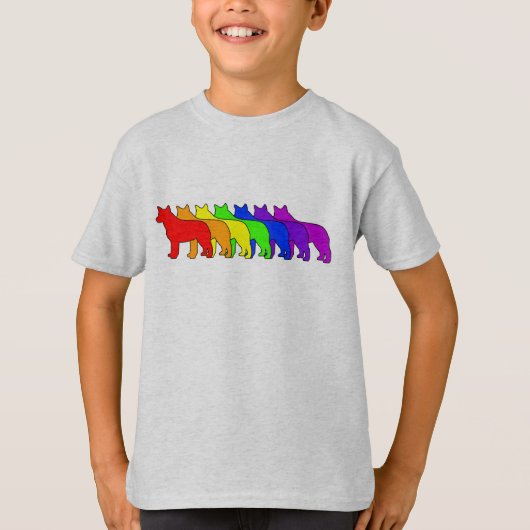 Rainbow Blue Heeler T-shirt (Voorkant)
