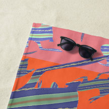 Rainbow Blue Kangaroo Beach Handdoek