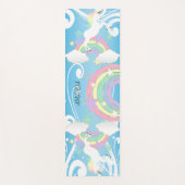 Rainbow Blue Unicorn Yoga Mat (Voorkant)