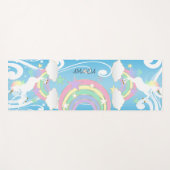 Rainbow Blue Unicorn Yoga Mat (Voorkant (horizontaal))