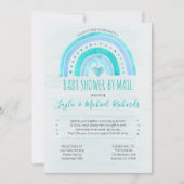 Rainbow Blue Waterverf Wash Baby shower per Mail Kaart (Voorkant)