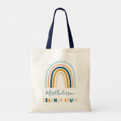 Rainbow blue yellow gepersonifieerd cadeau tote bag (Achterkant)