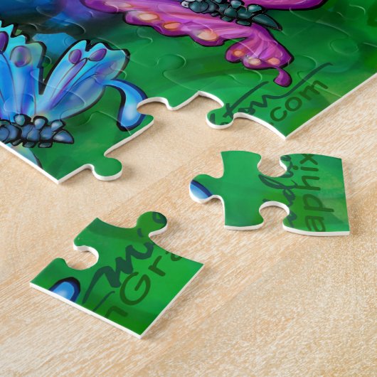 Rainbow Bluebonnets Jigsee Puzzle Legpuzzel (Zijkant)