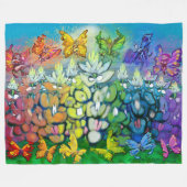 Rainbow Bluebonnets Map Fleece Blanket (Voorkant (Horizontaal))