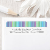 Rainbow Blues gepersonaliseerde retouradreslabels Etiket (Insitu)