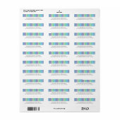 Rainbow Blues gepersonaliseerde retouradreslabels Etiket (Full Sheet)