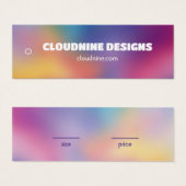 Rainbow Blur Clothing Size Price Hangtag Card Mini Visitekaartjes (Voorkant /achterkant)