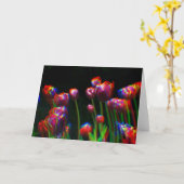 Rainbow Blur Digitale Kunst Tulpen Wenskaart Kaart (Gele Bloem)