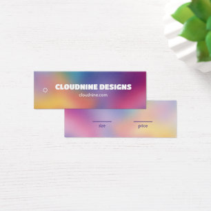 Rainbow Blur Kleding Maat Prijs Hangtag Kaart