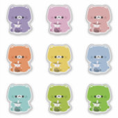 Rainbow Boba Cat Sticker (Voorkant)