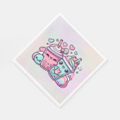 Rainbow Boba servetten (Hoek)