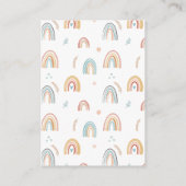 Rainbow-boeken voor Cute Boho voor Baby Informatiekaartje (Achterkant)