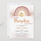 Rainbow Boho A Little Pumpkin Herfst Baby shower Kaart (Voorkant)